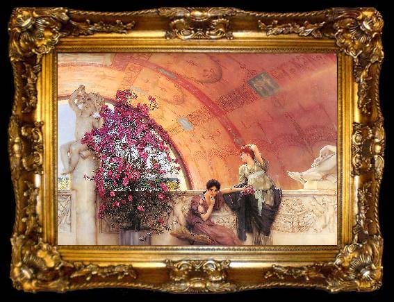 framed  Alma-Tadema, Sir Lawrence Unconscious Rivals, ta009-2